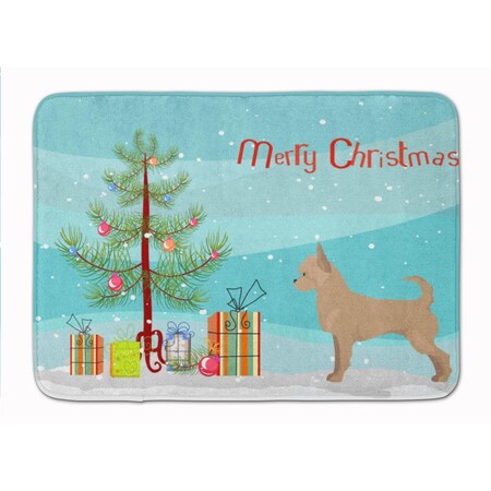 Carolines Treasures Tan Chorkie Christmas Tree Machine Washable Memory Foam Mat CK3818RUG